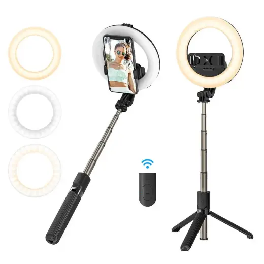 Selfie stick | tripod 3in1 BlitzWolf BW-BS8 Pro with LED ring