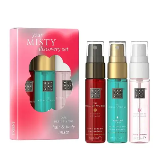 Set Rituals: The Ritual Of Ayurveda, Hair Scented Mist, For Women, 20 ml + The Ritual Of Karma, Hair Scented Mist, For Women, 20 ml + The Ritual Of Sakura, Hair Scented Mist, For Women, 20 ml