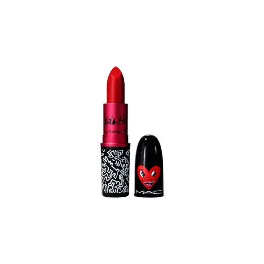 MAC, Viva Glam X Keith Haring, Longwear, Cream Lipstick, Red Haring, 3 g