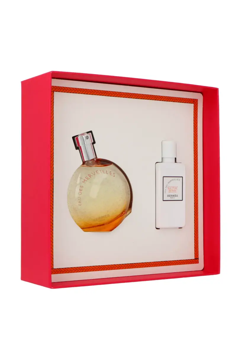 Set Hermes Eau Des Merveilles Edt 50ml + Body Lotion 40ml