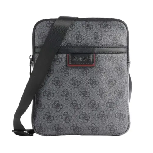 Guess, Vezzola, Textile Crossbody Bag, Black, HMVEZLP1123, 19 x 24 x 2cm, For Women