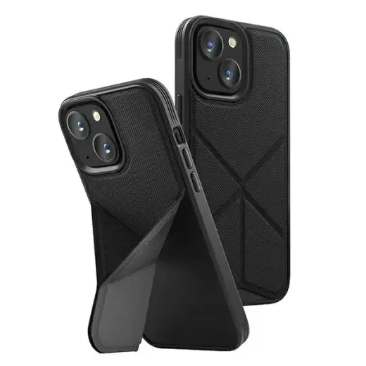 UNIQ Transforma telefona maciņš priekš iPhone 14 melns ar MagSafe atbalstu