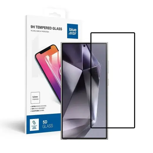 Защитное стекло Blue Star 5D для Galaxy S25 Ultra (совместимо со сканером отпечатка под экраном)