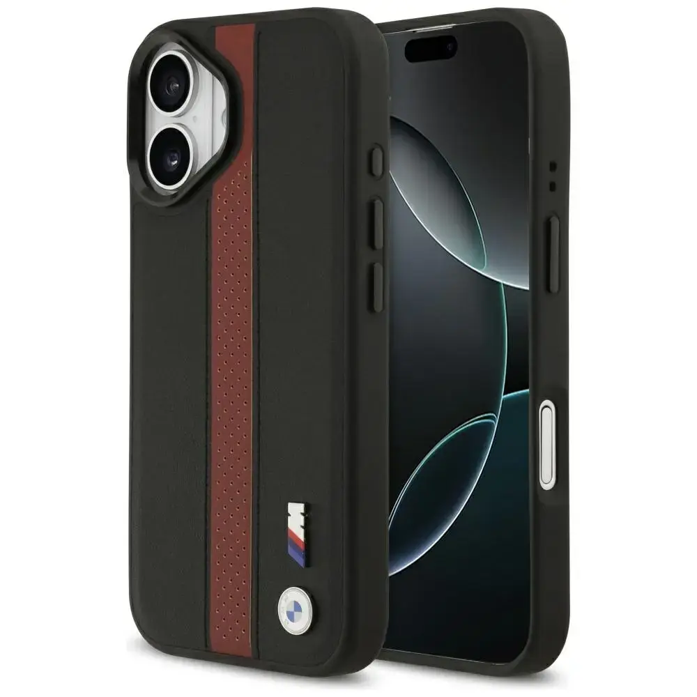 BMW M Perforated Stripe Logo MagSafe Case for iPhone 17 Red