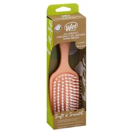 Wet Brush Go Green Coconut Oil Infused Treatment & Shine Hairbrush in Yellow