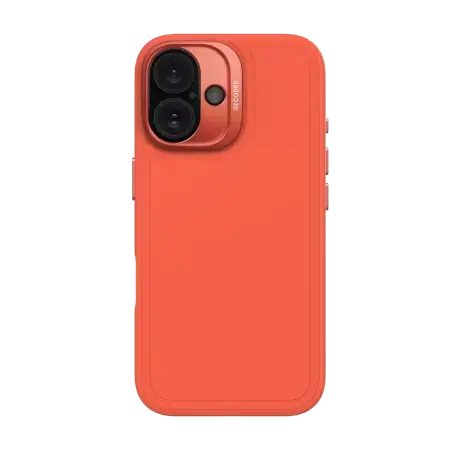 Decoded AntiMicrobial Silicone Stacks Backcover with MagSafe for iPhone 16 - Orange