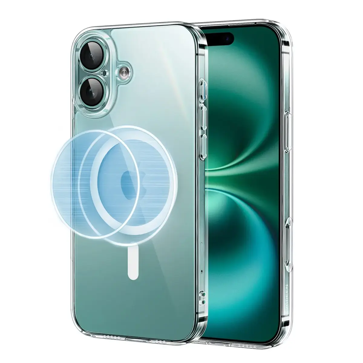 Ugreen Classy Clear Magnetic Case with MagSafe for iPhone 16 - Clear