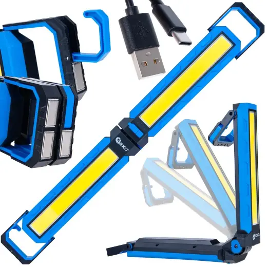 Kokkupandav töökoja lamp magnetitega LED COB 10W 4000mAh 1000lm