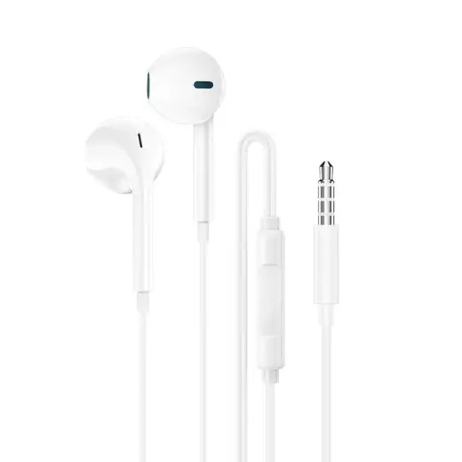 Borofone Earphones BM100 Fuente with microphone white