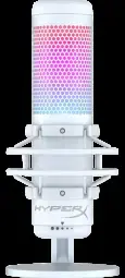 Mikrofons HyperX QuadCast S - USB Microphone White-Grey - RGB Lighting