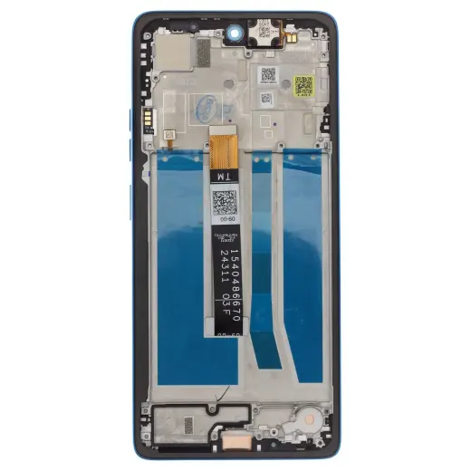 Motorola G75 5G LCD Display + Touch Unit + Front Cover Aqua Blue (Service Pack)