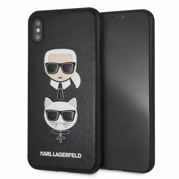 Karl Lagerfeld KLHCI65KICKC iPhone Xs Max hardcase czarny|black Karl & Choupette