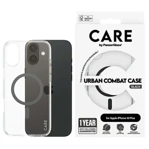 CARE by PanzerGlass Flagship Case iPhone 16 Plus 6,7" czarny|black MagSafe 1347