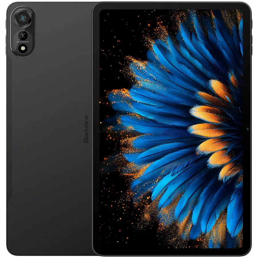 Blackview MEGA 2 SET LTE 12-inch FHD+IPS 1200x2000 60Hz 12GB+256GB Unisoc T615 Octa-core 1.6GHz Cam Front 8MP Rear 16MP 9000mAh+Charging 18W Fast / Cable Film Case Stylus Mouse Keyboard EN Netflix HD Android 15 Celestial Grey