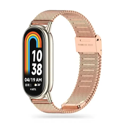 Tech-Protect MilaneseBand strap for Xiaomi Smart Band 8 | 8 NFC - pink