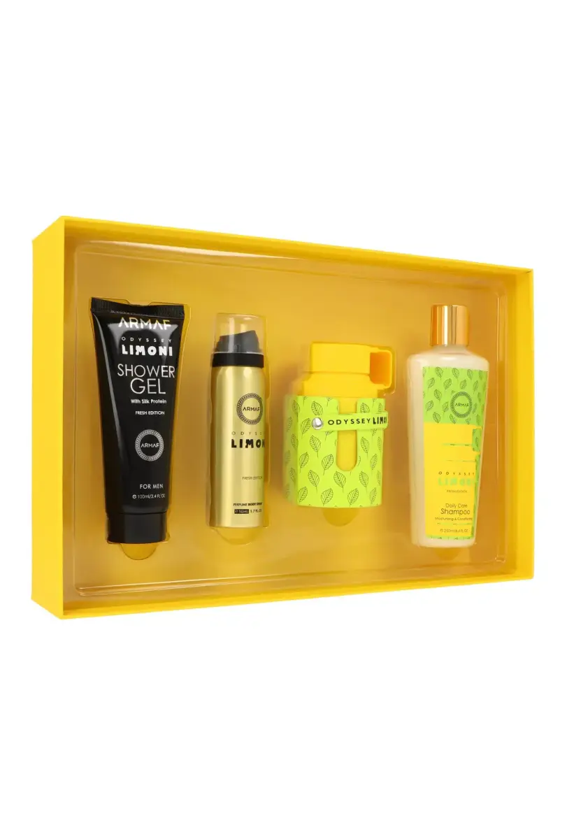 Set Armaf Odyssey Limoni Fresh Edition Edp 100ml + Perfume Body Spray 50ml + Shower Gel 100ml + Shampoo 250ml