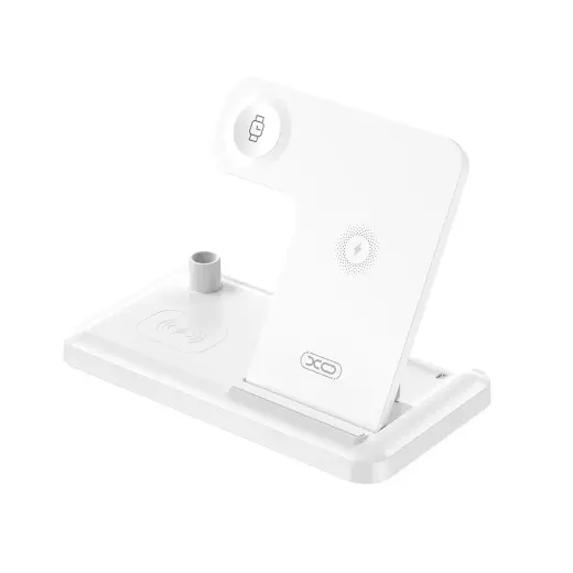 XO bezvadu induktīvais lādētājs WX033 4in1 15W balts