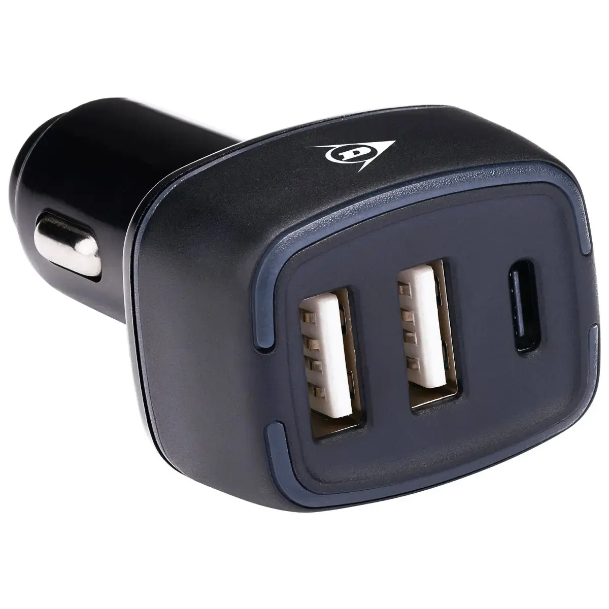 DUNLOP Auto ierīču lādētājs auto lādētājs | 18W | PD | USB-A, USB-C | melns