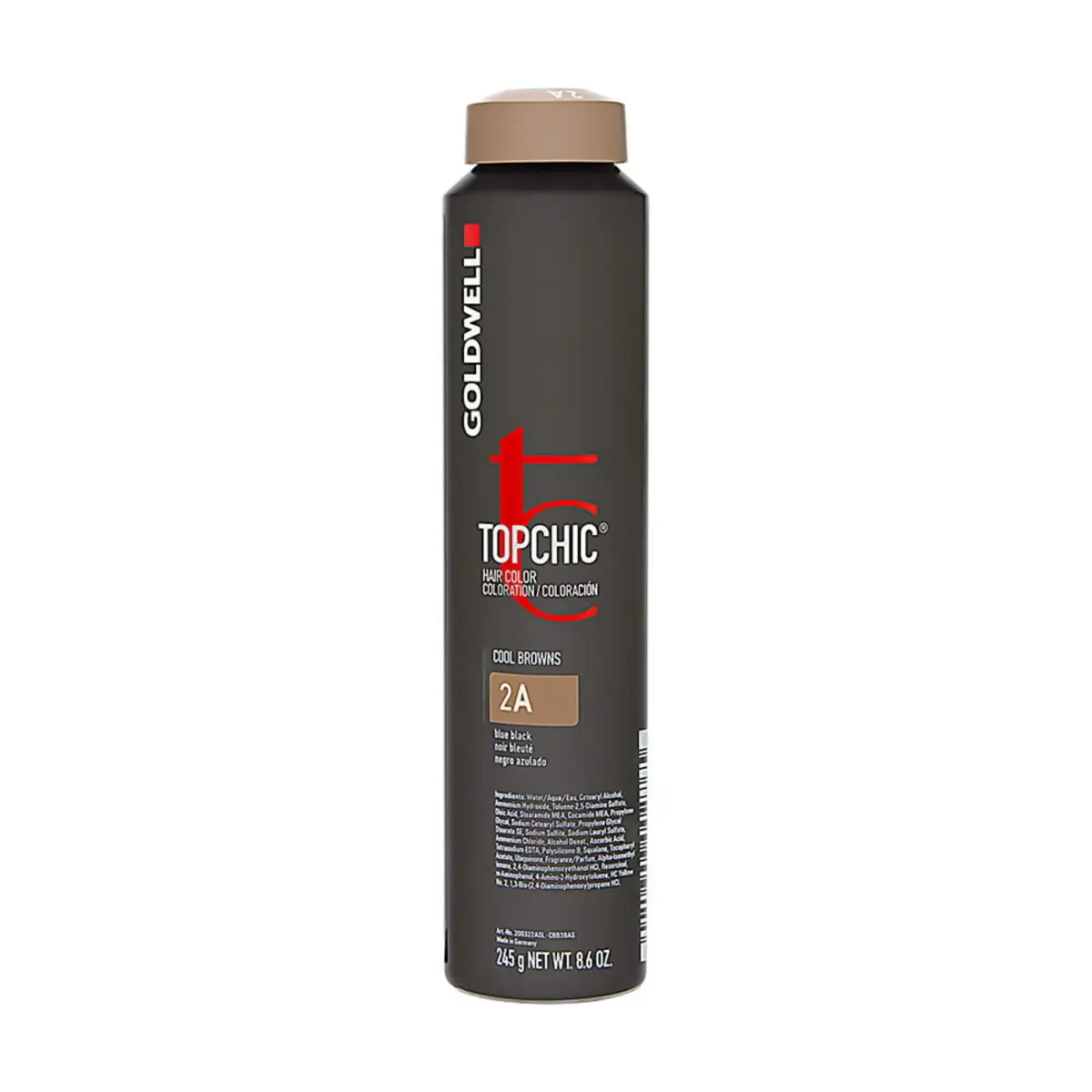 Goldwell, TopChic, Glycerin, Permanent Hair Dye, 2A Blue Black, 250 ml