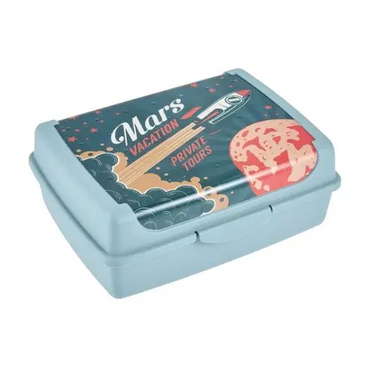 Food storage container click-box midi 1L Carla "Space tour" 17x13x7cm blue