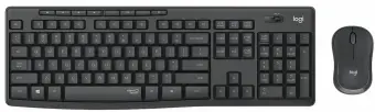 Logitech MK295 Silent - keyboard and mouse set - Russian - graphite Input Device