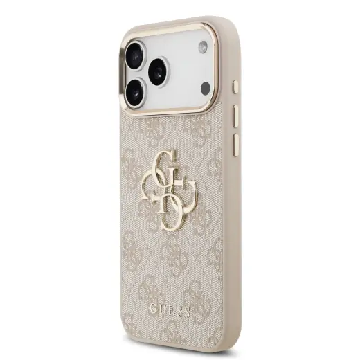 Guess 4G Metal Logo phone case for iPhone 17 Pro Max pink