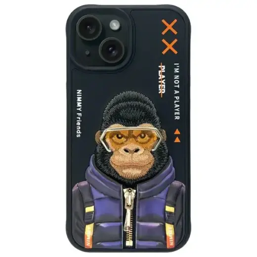 Cool&Cute 2.0 Monkey phone case for iPhone 15 black