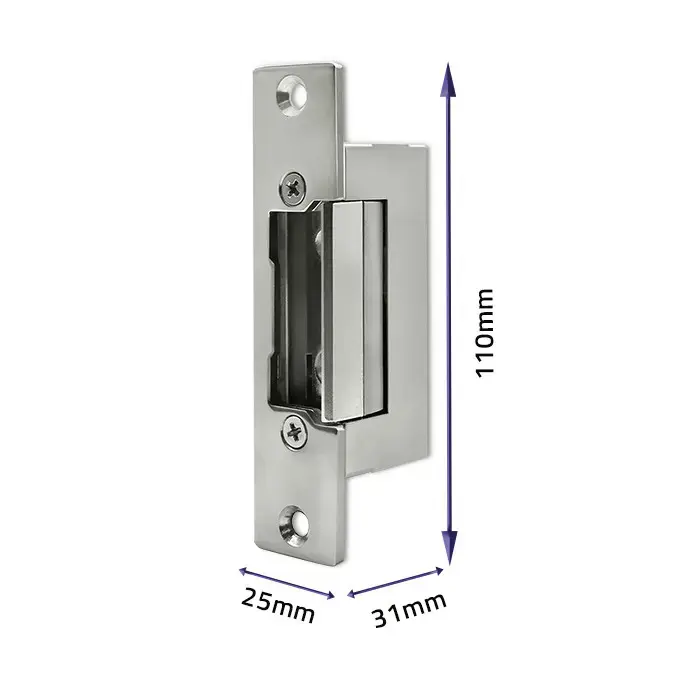 Qoltec Reverse electric strike | 12V | Stainless steel