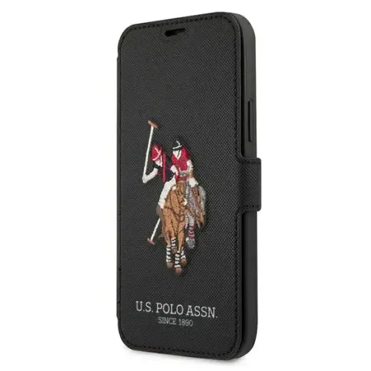 US Polo USFLBKP12SPUGFLBK iPhone 12 mini 5,4" czarny|black book Polo Embroidery Collection