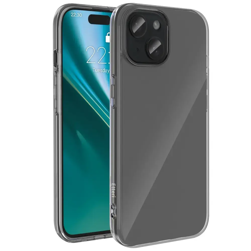 Etteri caurspīdīgs telefona maciņš priekš iPhone 15 6,1