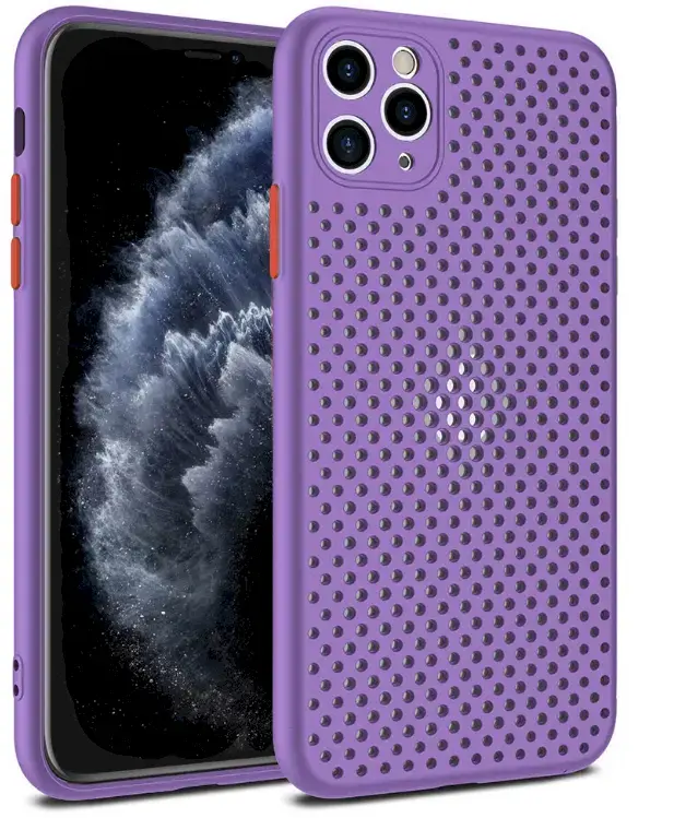 Fusion Breathe Case Silikona Aizsargapvalks Priekš Apple iPhone 12 | 12 Pro Violets