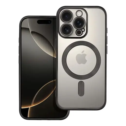 Electro Mag telefono dėklas su MagSafe palaikymu iPhone 16 Pro juodas