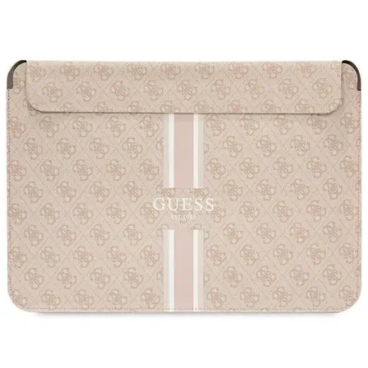 Guess PU 4G Printed Stripes Computer Sleeve 13|14" Pink