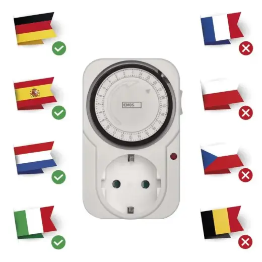 Mechanical timer Socket TS-MD31 SCHUKO, EMOS