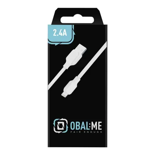 Obal:Me data transfer and charging cable | USB-A to Lightning | 12W | 1m | white