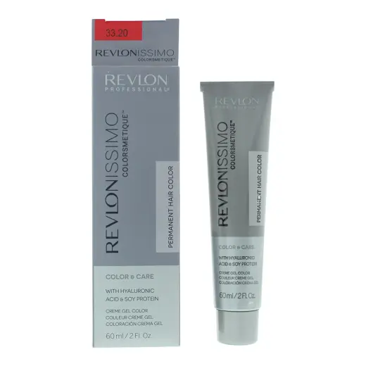 Revlon, Revlonissimo Colorsmetique, Soy Protein, Permanent Hair Dye, 33.20 Intense Dark Burgundy, 60 ml
