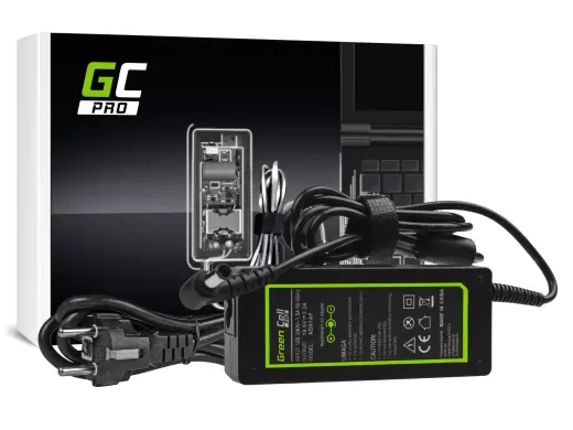 Green Cell PRO Charger | AC Adapter 19.5V 3.34A 65W for Sony Vaio SVF14 SVF15 SVF152A29M SVF1521C6EW SVF15AA1QM