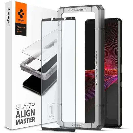 TEMPERED Spigen ALM GLASS FC SONY XPERIA 1 III BLACK