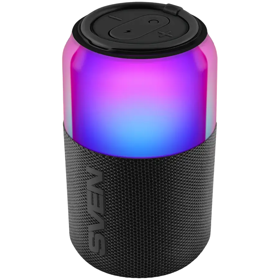 portable speaker SVEN PS-130, red, power output 10W (RMS), TWS, Bluetooth, USB, lithium battery