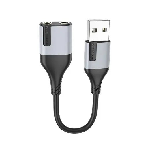 Borofone Adapter BV19 Creator Audio 2 in 1 - USB to 2xjack 3,5mm - black