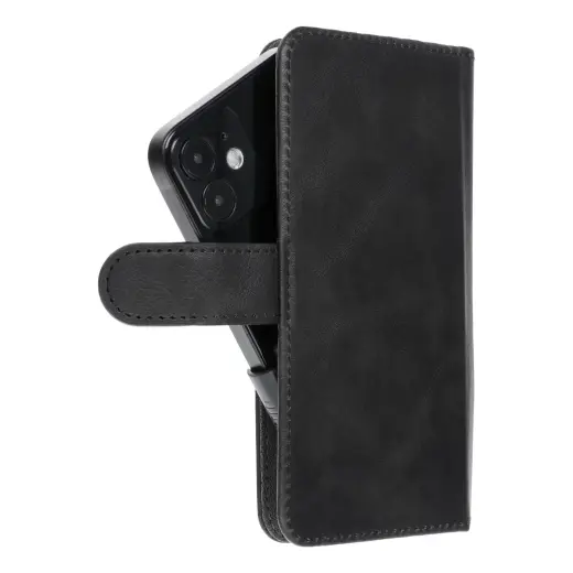 Universal book case COMMON size S for IPHONE 12 / 13 / SAMSUNG S6 / A5 2016 / XCOVER 4 / S22 / HUAWEI P8 2017 black
