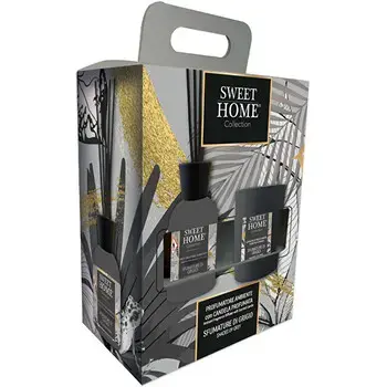 Sweet Home Collection Shades of Grey Set - Dárková sada aroma difuzéru se svíčkou
