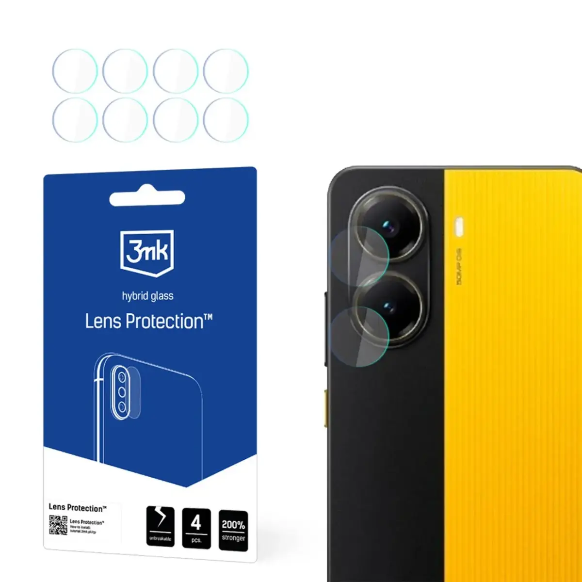 Hybrid Glass for Camera Lens 3mk Lens Protection for Xiaomi Poco X7 Pro