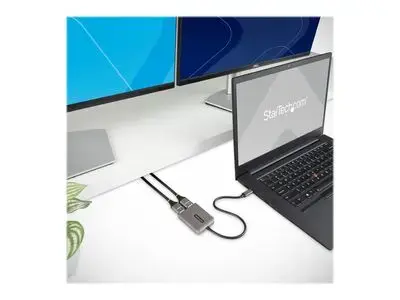 StarTech.com USB-C to Dual HDMI MST HUB, Dual HDMI 4K 60Hz, USB Type C Multi Monitor Adapter for Laptop w| 1ft (30cm) cable, DP 1.4 Multi-Stream Transport Hub, USB Type C to 2x HDMI Ports - USB-C to HDMI Splitter (MST14CD122HD) - adapter - DisplayPort | H