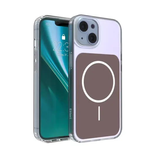 Etteri Hidden Pearl Epoxy Mag telefono dėklas iPhone 13 rudas