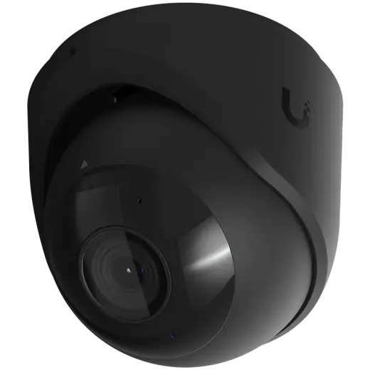 Ubiquiti UVC-G6-Turret-B Black, All-weather, tamper-resistant 4K PoE camera with a 1/1.8" 8MP image sensor, Multi-TOPs AI Engine, and 3-axis manual adjustments for flexible installation