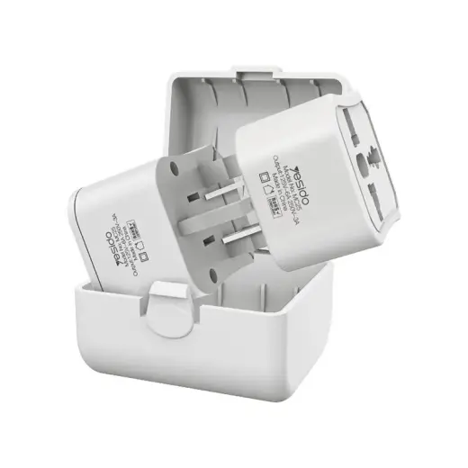 YESIDO UNIVERSAL ADAPTER MC25 750W 3A UK/EU/US/AU WHITE