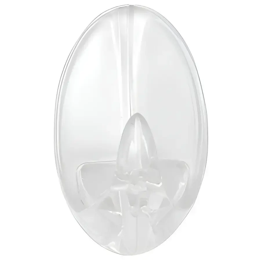 RIDDER Self-adhesive hook, transparent plastic, size M, 3 pcs