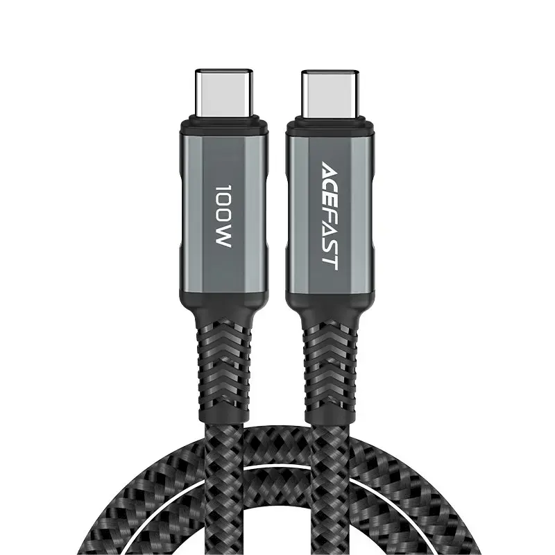 Acefast cable USB Type C - USB Type C 2m, 100W (20V | 5A) gray (C4-03 deep space gray)