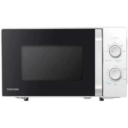 Microwave oven, volume 20L, mechanical control, 800W, 5 power levels, LED lighting, defrosting, cooking end signal, color: White